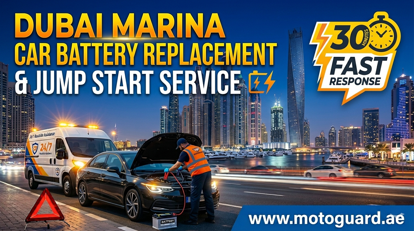 Dubai Marina Car Battery Replacement & Jump Start Service