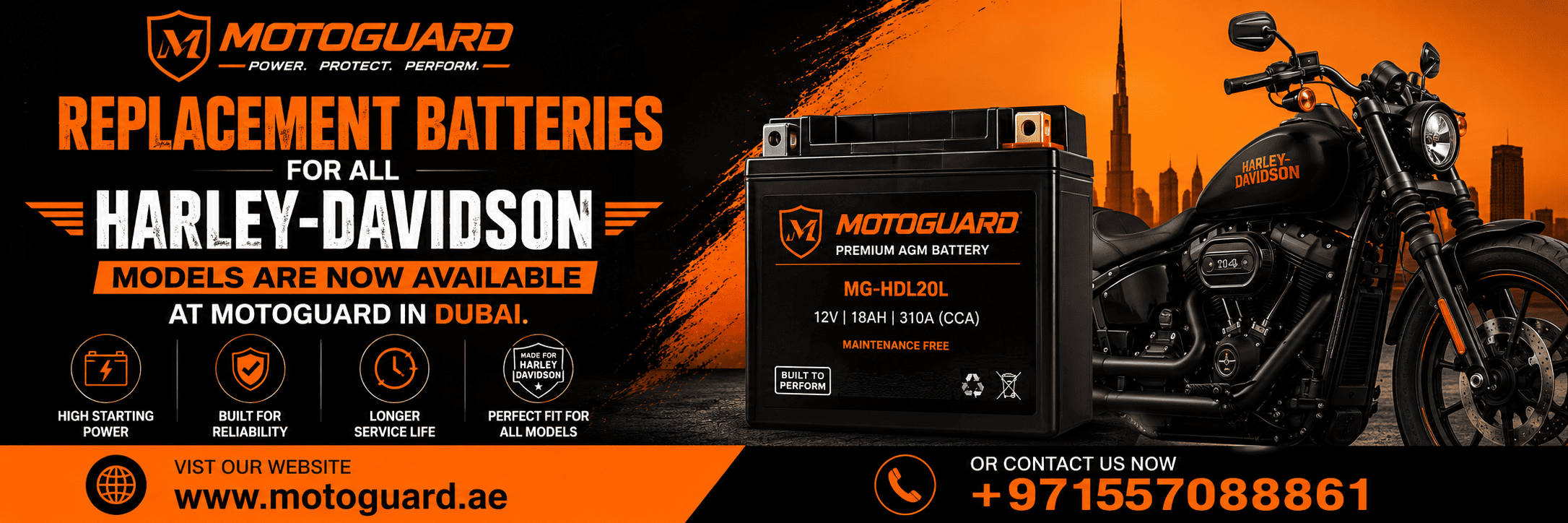 Harley Davidson Bike Battery Replacement Dubai